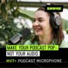 Shure MV7+ Podcast Microphone-Enhanced Audio, LED Touch Panel, USB-C & XLR Outputs, Auto Level Mode, Digital Pop Filter, Reverb Effects, Podcasting, Streaming, Recording - Black