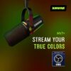 Shure MV7+ Podcast Microphone-Enhanced Audio, LED Touch Panel, USB-C & XLR Outputs, Auto Level Mode, Digital Pop Filter, Reverb Effects, Podcasting, Streaming, Recording - Black