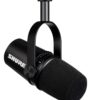 Shure MV7+ Podcast Microphone-Enhanced Audio, LED Touch Panel, USB-C & XLR Outputs, Auto Level Mode, Digital Pop Filter, Reverb Effects, Podcasting, Streaming, Recording - Black