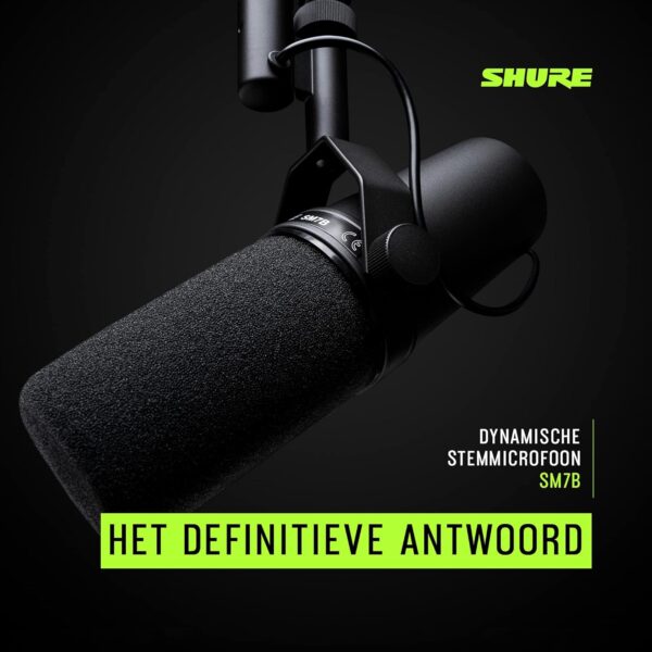 Shure SM7B Vocal Dynamic Microphone for Broadcast, Podcast & Recording, XLR Studio Mic for Music & Speech, Wide Frequency, Warm & Smooth Sound, Rugged Construction, Detachable...