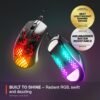 SteelSeries Aerox 3 - Holey RGB Gaming Mouse - Ultralight Waterproof Design - 8,500 DPI TrueMove Core Optical Sensor - Onyx