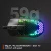 SteelSeries Aerox 3 - Holey RGB Gaming Mouse - Ultralight Waterproof Design - 8,500 DPI TrueMove Core Optical Sensor - Onyx
