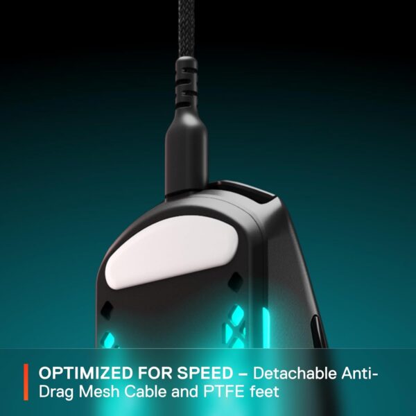 SteelSeries Aerox 3 - Holey RGB Gaming Mouse - Ultralight Waterproof Design - 8,500 DPI TrueMove Core Optical Sensor - Onyx