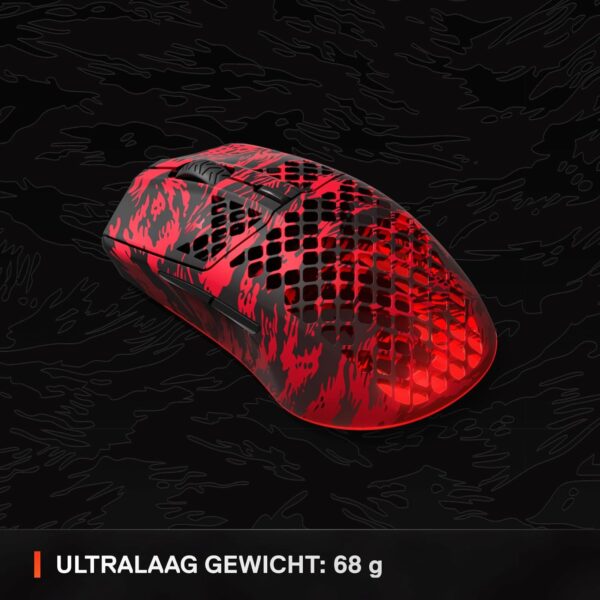 SteelSeries Aerox 3 Wireless - FaZe Clan Edition - Perforated RGB Gaming Mouse - TrueMove Air Optical Sensor with 18K DPI - Water Resistant Ultra Low Weight Design
