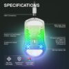 SteelSeries Aerox 3 Wireless - Perforated RGB Gaming Mouse - Ultra-Lightweight Water Resistant Design - 18K DPI TrueMove Air Optical Sensor - Ghost