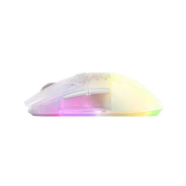 SteelSeries Aerox 3 Wireless - Perforated RGB Gaming Mouse - Ultra-Lightweight Water Resistant Design - 18K DPI TrueMove Air Optical Sensor - Ghost