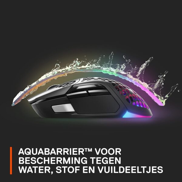 SteelSeries Aerox 5 Wireless - Holey RGB Gaming Mouse - Ultra-Lightweight Water Resistant Design - 9 Buttons - Bluetooth/2.4GHz - 18K DPI TrueMove Air Optical Sensor