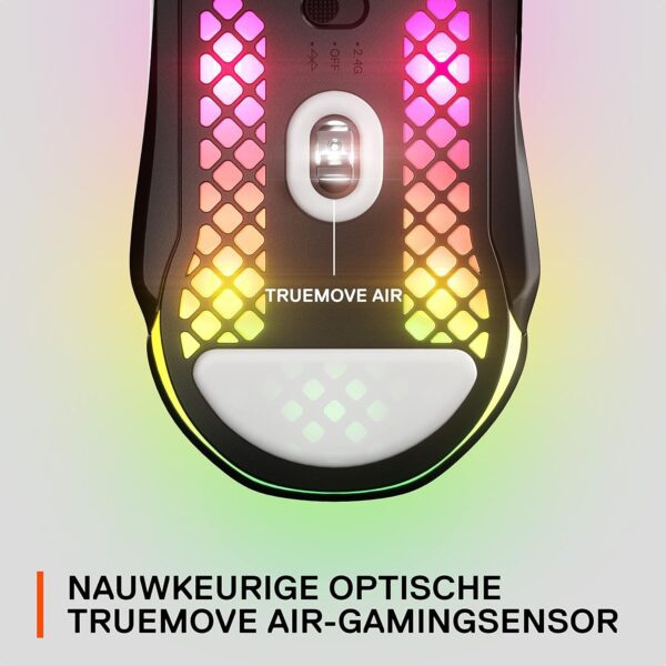 SteelSeries Aerox 5 Wireless - Holey RGB Gaming Mouse - Ultra-Lightweight Water Resistant Design - 9 Buttons - Bluetooth/2.4GHz - 18K DPI TrueMove Air Optical Sensor