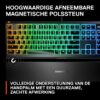 SteelSeries Apex 3 RGB Gaming Keyboard, RGB Lighting, 10 Zones, IP32 Waterproof, Magnetic Wrist Rest, Portuguese QWERTY Keyboard