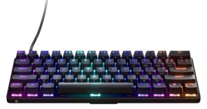 SteelSeries Apex 9 Mini - Mechanical Gaming Keyboard – Optical Switches – 2-Point Activation – Compact Esports Mini 60% Structure Factor – Hotswappable Switches - US (QWERTY)...