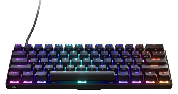 SteelSeries Apex 9 Mini - Mechanical Gaming Keyboard – Optical Switches – 2-Point Activation – Compact Esports Mini 60% Structure Factor – Hotswappable Switches - US (QWERTY)...