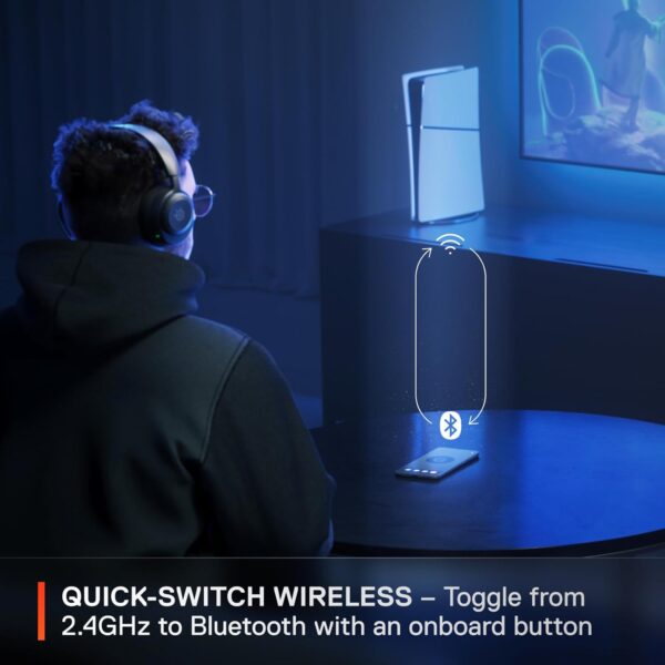 SteelSeries Arctis Nova 5 Wireless Multi-System Gaming Headset — Neodymium Magnetic Driver — 100+ Audio Presets — 60 HR Battery — 2.4GHz or BT — ClearCast Gen2.X Microphone —...