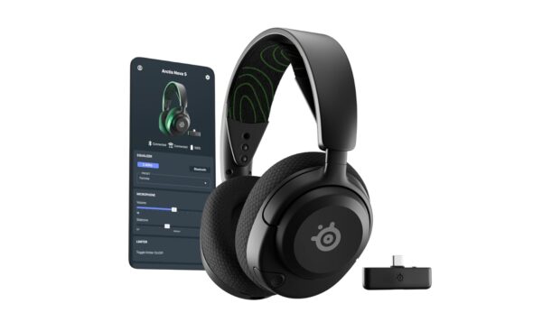 SteelSeries Arctis Nova 5X Wireless Multisystem Gaming Headphones, Magnetic Neodymium Drivers, Over 100 Audio Presets, 60 HR Battery, 2.4 GHz or BT