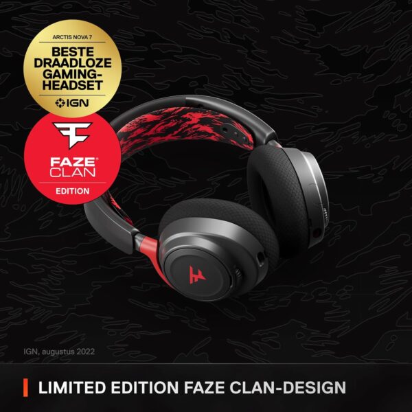 SteelSeries Arctis Nova 7 -FaZe Clan Edition -High Quality Wireless Multiplatform Gaming Headset-Limited Edition-Dual Wireless 2.4GHz and Bluetooth -38 Hours with Fast Charge...