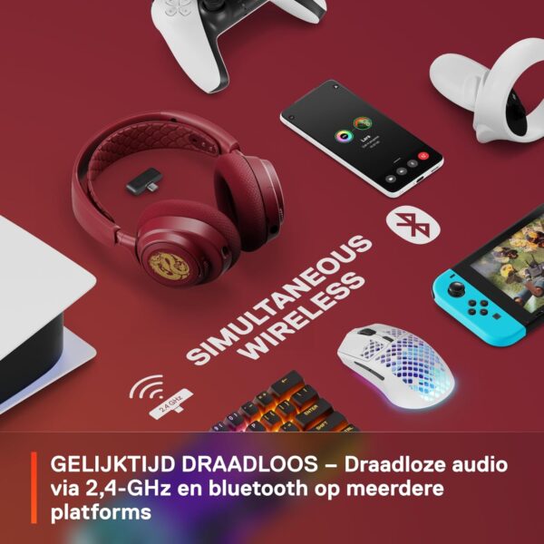 SteelSeries Arctis Nova 7 Wireless - Gaming Headset for PC, PS5, Switch & Mobile - Dragon Edition - 2 Speaker Plate Sets - Dual Wireless 2.4GHz and Bluetooth - 38 Hours Battery...