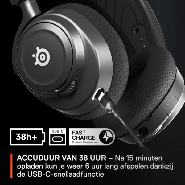 SteelSeries Arctis Nova 7 Wireless Multiplatform Gaming Headset - Neodymium Magnet Drivers- 2.4GHz + Combinable Bluetooth 38 Hours USB-C Battery, ClearCast Gen2 AI Microphone -...