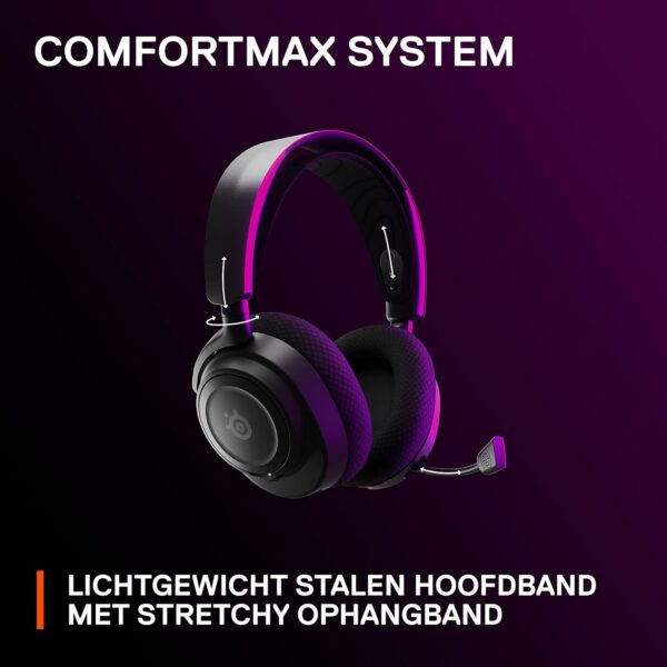 SteelSeries Arctis Nova 7 Wireless Multiplatform Gaming Headset - Neodymium Magnet Drivers- 2.4GHz + Combinable Bluetooth 38 Hours USB-C Battery, ClearCast Gen2 AI Microphone -...