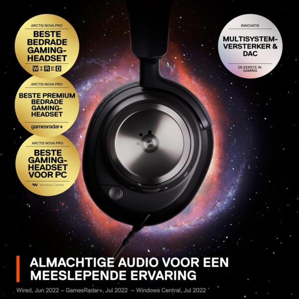 SteelSeries Arctis Nova Pro Wireless Multi-System Gaming Headset - Neodymium Magnet Drivers - Active Noise Cancelling - Infinity Power System -ClearCast Gen 2 Microphone - PC,...