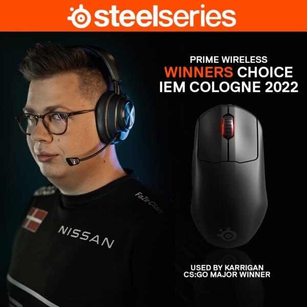 SteelSeries Prime Wireless - Esports Performance Wireless Gaming Mouse - 100 Hours Battery - 18,000 CPI TrueMove Air Optical Sensor - Magnetic Optical Switches,Wireless