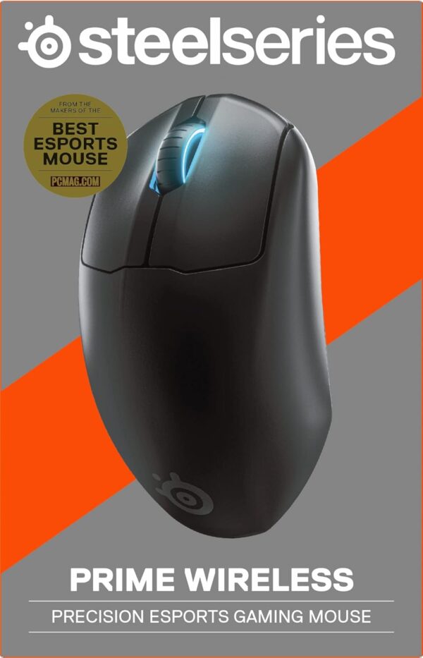 SteelSeries Prime Wireless - Esports Performance Wireless Gaming Mouse - 100 Hours Battery - 18,000 CPI TrueMove Air Optical Sensor - Magnetic Optical Switches,Wireless