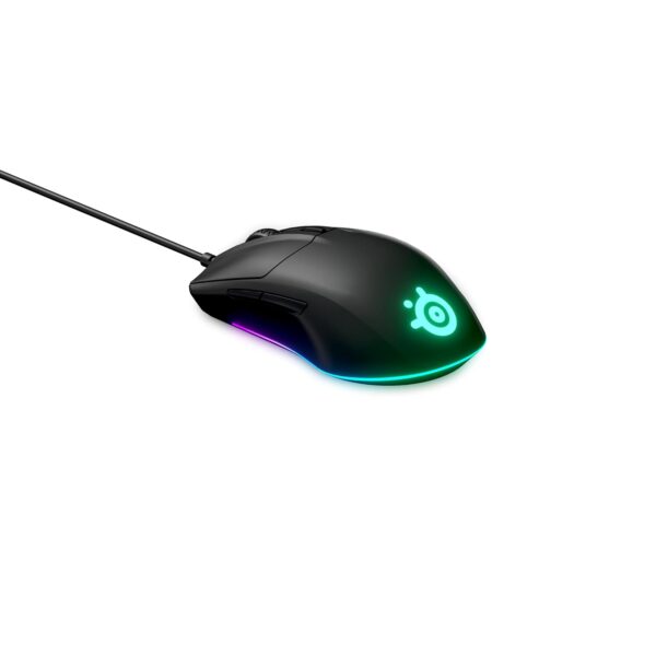 SteelSeries Rival 3 Gaming Mouse, Optical Sensor Truemove Core with 8,500 Cpi, 6 Programmable Keys, Split Trigger Keys, PC, Wired, Black