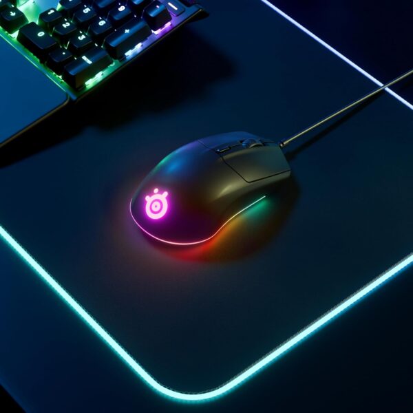 SteelSeries Rival 3 Gaming Mouse, Optical Sensor Truemove Core with 8,500 Cpi, 6 Programmable Keys, Split Trigger Keys, PC, Wired, Black