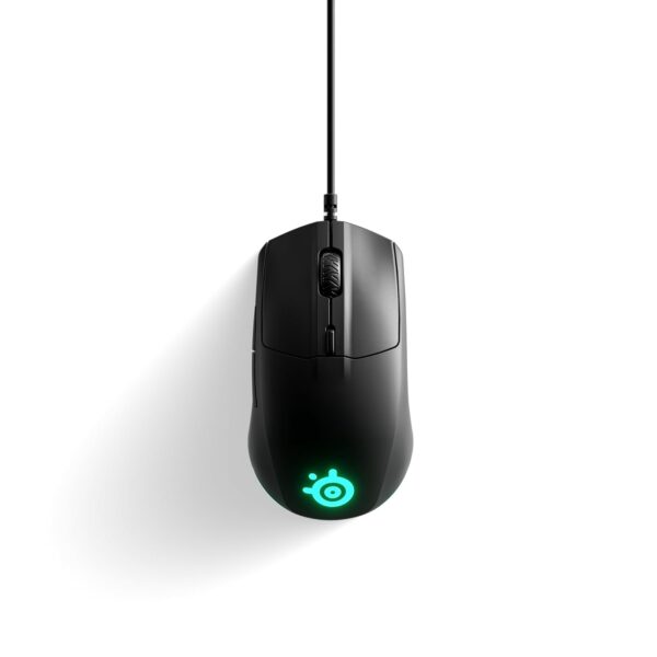 SteelSeries Rival 3 Gaming Mouse, Optical Sensor Truemove Core with 8,500 Cpi, 6 Programmable Keys, Split Trigger Keys, PC, Wired, Black