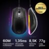 SteelSeries Rival 3 Gen 2 Gaming Mouse - TrueMove Core optical sensor with 8,500 DPI - Guaranteed 60 million mouse clicks - Low latency - Low weight 77g - 100% PTFE feet - RGB -...
