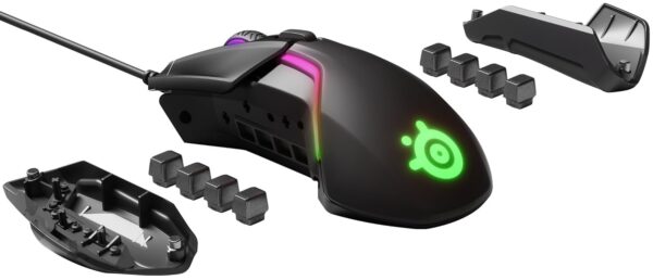 SteelSeries Rival 600 Gaming Mouse, 12000 CPI TrueMove3+ Sensors, Multicolor-Black