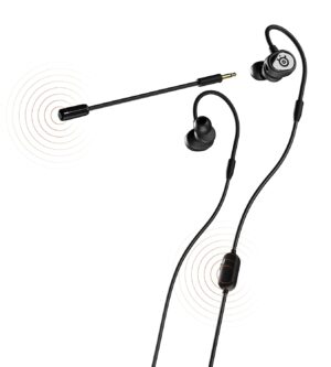 SteelSeries Tusq - In-Ear Gaming Headset - Dual Microphone with Removable Covers - Ergonomic Suspension Headphones - for Mobile Devices - Black