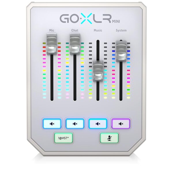 TC Helicon GoXLR MINI-WH Online Broadcast Mixer with USB/Audio Interface and Midas Preamp | All-in-one Audio Interface for Streamers & Creators | Supports Windows 7, 8, 10 & 11...