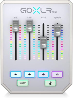 TC Helicon GoXLR MINI-WH Online Broadcast Mixer with USB/Audio Interface and Midas Preamp | All-in-one Audio Interface for Streamers & Creators | Supports Windows 7, 8, 10 & 11...