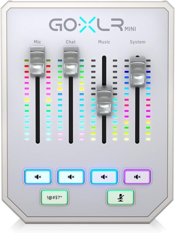 TC Helicon GoXLR MINI-WH Online Broadcast Mixer with USB/Audio Interface and Midas Preamp | All-in-one Audio Interface for Streamers & Creators | Supports Windows 7, 8, 10 & 11...