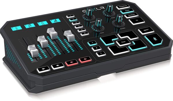 TC Helicon GoXLR Revolutionary online broadcasting platform with 4-channel mixer, motorized faders, soundboard and vocal effects
