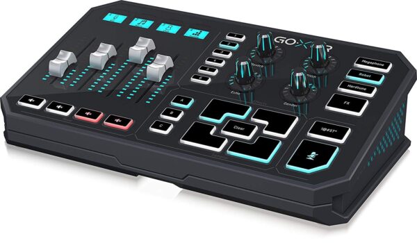 TC Helicon GoXLR Revolutionary online broadcasting platform with 4-channel mixer, motorized faders, soundboard and vocal effects